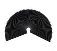Advokingtap Soufflet d'accordéon plat et flexible pour fraiseuse CNC, tissu à trois preuves, noir, hauteur 180 mm, protection pour utilisation en atelier de travail des métaux