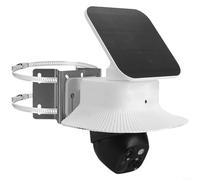 Advokingtap Support mural d'angle pour caméra de sécurité Rotation à 360 degrés Acier inoxydable Blanc 8 x 6 x 75 cm Surveillance à domicile (A)