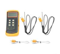 Advokingtap Thermomètre thermocouple 6802 II à double canal avec rétention de température et mise hors tension automatique pour CVC pour techniciens de terrain BGA