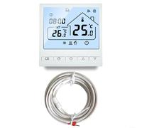 Advokingtap Thermostat de sol intelligent WiFi pour application Tuya Programmable Programmable Commande vocale Écran rétroéclairé Bleu Télécommande Compatible 3 A 16 A 25 A Blanc (3 A)
