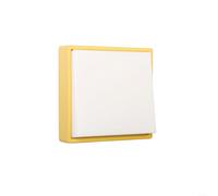 Advokingtap Veilleuse à interrupteur poussoir avec variateur d'intensité en continu et charge USB 1200 mAh pour chambre à coucher, chevet, lecture, blanc ABS (jaune)