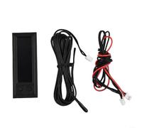 Advokingtap Voltmètre de voiture multifonction DC 5-28 V avec double capteur de température, affichage LED de luminosité automatique pour la surveillance de la batterie du véhicule (rouge)