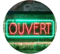 ADVPRO Ouvert Open Shop Bar Club Restaurant Décor Dual Color LED Enseigne Lumineuse Neon Sign Vert et Rouge 600 x 400mm st6s64-i3210-gr