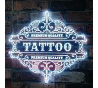 ADVPRO Tattoo Art Shop Open RGB Dynamic Glam Panneau LED - Forme découpée - Décoration murale 3D intelligente - Signage dynamique multicolore st06s22-fnd-i0275-c