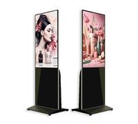 ADVUE Totem Publicitaire Multimédia Écran 55" Affichage Dynamique 4K Borne Interactive Android WiFi Verre Trempé pour Magasin Salon Entreprise