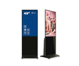 ADVUE Totem Publicitaire Multimédia Tactile Écran 49" Affichage Dynamique 4K Borne Interactive Android WiFi Verre Trempé pour Magasin Salon Entreprise