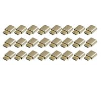 ADWITS 24-Pack 4K 2K 1080 P 30 Hz à 60 Hz Soutien HDMI Affichage Émulateur DDC EDID Headless Ghost Moniteur Adaptateur Dummy Plug, Nouvelle Version Le Plus Haut 4096x2160 @ 62Hz en Couleur Or