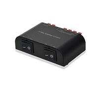 ADWITS Sélecteur de Haut-parleurs à 2 canaux avec bornier de 150 W RMS par Canal, Noir