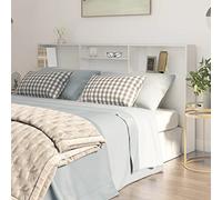 ADWOA Armoire de tête de lit Blanc 200x19x103,5 cm,Armoire de Tête de Lit,Tête de Lit pour Adulte,Meuble de Chambre à Coucher