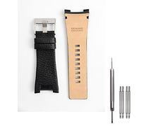 Adwoa Bracelet de remplacement en cuir véritable, compatible avec entrecorne de 32 mm, bracelet de montre en cuir Diesel DZ1215, DZ1216, DZ1273, DZ1430, DZ1453, DZ4246, avec boucle en acier inoxydable