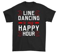 ADX33GVBNU Line Dancing is My Happy Hour T-Shirt Black 3XL
