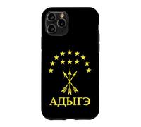 Adygea Flag Design with Yellow Stars Great Circassian Adiga Coque pour iPhone 11 Pro