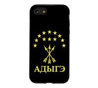 Adygea Flag Design with Yellow Stars Great Circassian Adiga Coque pour iPhone SE (2020) / 7/8