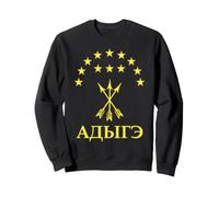 Adygea Flag Design with Yellow Stars Great Circassian Adiga Sweatshirt