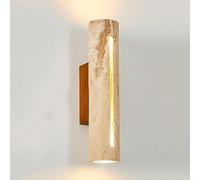 ADYOLTB Applique murale de décoration en marbre, éclairage haut vers le bas, longue barre d'éclairage linéaire intérieure, pierre naturelle, verre, ferme, lampe murale vintage, chambre à coucher, lamp