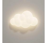 ADYOLTB Appliques murales de décoration pour enfants pour chambre à coucher 10W Dimmable LED applique murale lait blanc mignon étoile nuage lumière acrylique lampe murale de chevet pour garçons filles