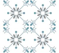Adzif.biz Le sticker de decoration - Adhésifs pour Carreau Sol - Carrelage Adhésif mosaique - décoration de Sol pour Salle de Bain et Cuisine - Motif : OCEAN'S BLUE - 30x30 cm