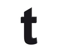 Adzif.biz Le sticker de decoration - Adzif.biz - Lettre t Décorative en Verre Acrylique Noir 4mm | Lettrage Élégant en Verre Synthétique pour Prénom, Mariage, Enseigne et Décoration