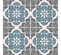 Adzif.biz Le sticker de decoration - Carreau de Sol Stickers - Recouvrir Faience salle de bain et cuisine - Design: FLOWERBOMB - 25 x 25 cm / 250 x 250 mm - Adhésif pour carrelage interieur