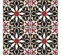 Adzif.biz Le sticker de decoration - Carreau Sol Autocollants - Salle de Bain et Cuisine - Modèle : HERITAGE - 30 x 30 cm / 300 x 300 mm - Sticker Carrelage Adhesif