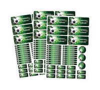 Adzif.biz Le sticker de decoration Étiquettes Ecole Prénom Personnalisables kit 120 étiquettes prénom, étiquettes stylos, étiquettes cahiers, gourde Foot