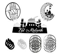 Adzif.biz Le sticker de decoration - Kits Déco de Table avec Centre de Table, sous-Verres, Ronds de Serviettes et Ornements orientaux. Verre Acrylique Or, Agent, Blanc, Noir ou Bois.