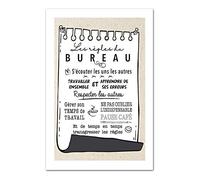 Adzif.biz Le sticker de decoration - Le sticker de decoration - Poster Papier Les Règles du Bureau - Dimensions 30 x 40 cm - Papier Brillant Non Adhésif