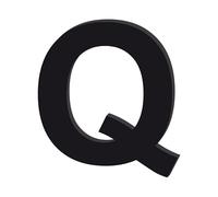 Adzif.biz Le sticker de decoration - Lettre Décorative Verre Acrylique Noir. Lettrage Adhésif Verre Synthétique. Lettre Autocollante pour Prénom, Décoration Mariage, Enseigne