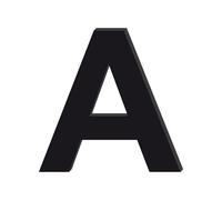 Adzif.biz Le sticker de decoration Lettre Décorative Verre Acrylique Noir. Lettrage Adhésif Verre Synthétique. Lettre Autocollante pour Prénom, Décoration Mariage, Enseigne