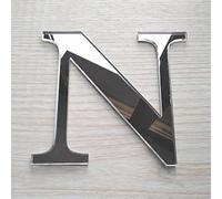 Adzif.biz Le sticker de decoration - Lettre Miroir Argent Décorative Plexigglas. Lettrage Argent Adhésif Plastique. Lettre Autocollante Prénom, Déco Mariage, Enseigne