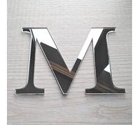 Adzif.biz Le sticker de decoration - Lettre Miroir Argent Décorative Plexigglas. Lettrage Argent Adhésif Plastique. Lettre Autocollante Prénom, Déco Mariage, Enseigne