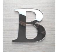 Adzif.biz Le sticker de decoration, Lettre Miroir Argent Décorative verre acrylique, Lettrage Argent Adhésif Plastique, Lettre Autocollante Prénom, Déco Mariage, Enseigne