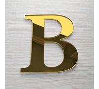 Adzif.biz Le sticker de decoration Lettre Miroir Or Décorative Plexigglas. Lettrage Or Adhésif Plastique. Lettre Autocollante pour Prénom, Décoration Mariage, Enseigne