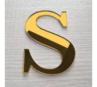 Adzif.biz Le sticker de decoration Lettre Miroir Or Décorative Plexigglas. Lettrage Or Adhésif Plastique. Lettre Autocollante pour Prénom, Décoration Mariage, Enseigne