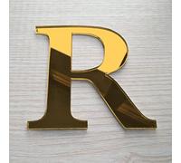 Adzif.biz Le sticker de decoration - Lettre Miroir Or Décorative Plexigglas. Lettrage Or Adhésif Plastique. Lettre Autocollante pour Prénom, Décoration Mariage, Enseigne