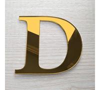 Adzif.biz Le sticker de decoration Lettre Miroir Or Décorative Plexigglas. Lettrage Or Adhésif Plastique. Lettre Autocollante pour Prénom, Décoration Mariage, Enseigne