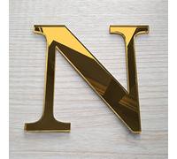 Adzif.biz Le sticker de decoration Lettre Miroir Or Décorative Plexigglas. Lettrage Or Adhésif Plastique. Lettre Autocollante pour Prénom, Décoration Mariage, Enseigne