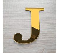 Adzif.biz Le sticker de decoration - Lettre Miroir Or Décorative Plexigglas. Lettrage Or Adhésif Plastique. Lettre Autocollante pour Prénom, Décoration Mariage, Enseigne