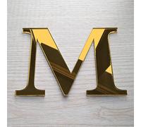 Adzif.biz Le sticker de decoration - Lettre Miroir Or Décorative Plexigglas. Lettrage Or Adhésif Plastique. Lettre Autocollante pour Prénom, Décoration Mariage, Enseigne