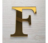 Adzif.biz Le sticker de decoration - Lettre Miroir Or Décorative Plexigglas. Lettrage Or Adhésif Plastique. Lettre Autocollante pour Prénom, Décoration Mariage, Enseigne