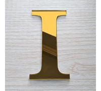 Adzif.biz Le sticker de decoration Lettre Miroir Or Décorative Plexigglas. Lettrage Or Adhésif Plastique. Lettre Autocollante pour Prénom, Décoration Mariage, Enseigne