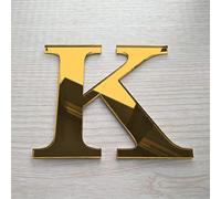 Adzif.biz Le sticker de decoration - Lettre Miroir Or Décorative Plexigglas. Lettrage Or Adhésif Plastique. Lettre Autocollante pour Prénom, Décoration Mariage, Enseigne