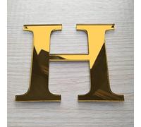 Adzif.biz Le sticker de decoration - Lettre Miroir Or Décorative Plexigglas. Lettrage Or Adhésif Plastique. Lettre Autocollante pour Prénom, Décoration Mariage, Enseigne