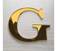 Adzif.biz Le sticker de decoration Lettre Miroir Or Décorative Plexigglas. Lettrage Or Adhésif Plastique. Lettre Autocollante pour Prénom, Décoration Mariage, Enseigne