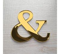 Adzif.biz Le sticker de decoration - Lettre Miroir Or Décorative Plexigglas. Lettrage Or Adhésif Plastique. Lettre Autocollante pour Prénom, Décoration Mariage, Enseigne