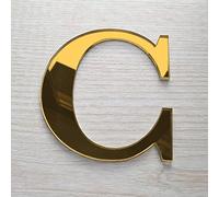 Adzif.biz Le sticker de decoration Lettre Miroir Or Décorative Plexigglas. Lettrage Or Adhésif Plastique. Lettre Autocollante pour Prénom, Décoration Mariage, Enseigne