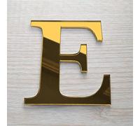 Adzif.biz Le sticker de decoration - Lettre Miroir Or Décorative Plexigglas. Lettrage Or Adhésif Plastique. Lettre Autocollante pour Prénom, Décoration Mariage, Enseigne