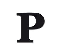 Adzif.biz Le sticker de decoration - Lettres Aluminium pour enseigne couleur noir police Baskerville épaisseur 3mm. Lettres géantes à fixer