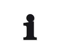 Adzif.biz Le sticker de decoration - Lettres Aluminium pour enseigne couleur noir police Baskerville épaisseur 3mm. Lettres géantes à fixer