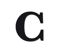 Adzif.biz Le sticker de decoration - Lettres Aluminium pour enseigne couleur noir police Baskerville épaisseur 3mm. Lettres géantes à fixer